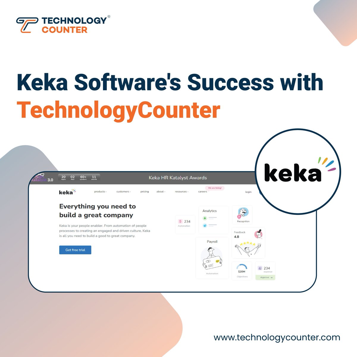 technologycount's tweet photo. 🚀 Thrilled to share Keka HR's success with TechnologyCounter! We covered lead gen with data-driven strategies, PPC &amp; HQL programs, and expert support.

Results:
🌟 Increased brand visibility
🌟 Enhanced credibility
🌟 Improved lead quality

Read more: https://t.co/J9NTS4M2P5 https://t.co/KcN5k5xMRe