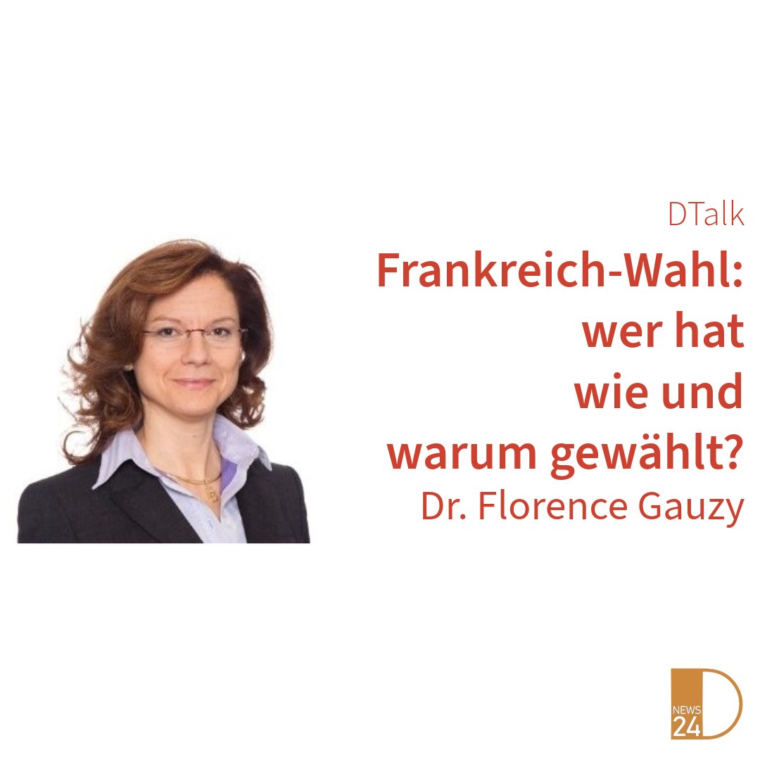 DNEWS24Medien's tweet photo. #FlorenceGauzy #RN #Melenchon #Macron
#Demografie und Politik in #DNEWS24
#FRANKREICHWAHL: WER HAT WIE UND WARUM GEWÄHLT?
#Frankreich hat gewählt. Wie geht es nach dem 2. Wahlgang weiter? #DTalk mit Dr. Florence Gauzy.
https://t.co/Rz7JjALCGh https://t.co/XnkFKvkRyZ
