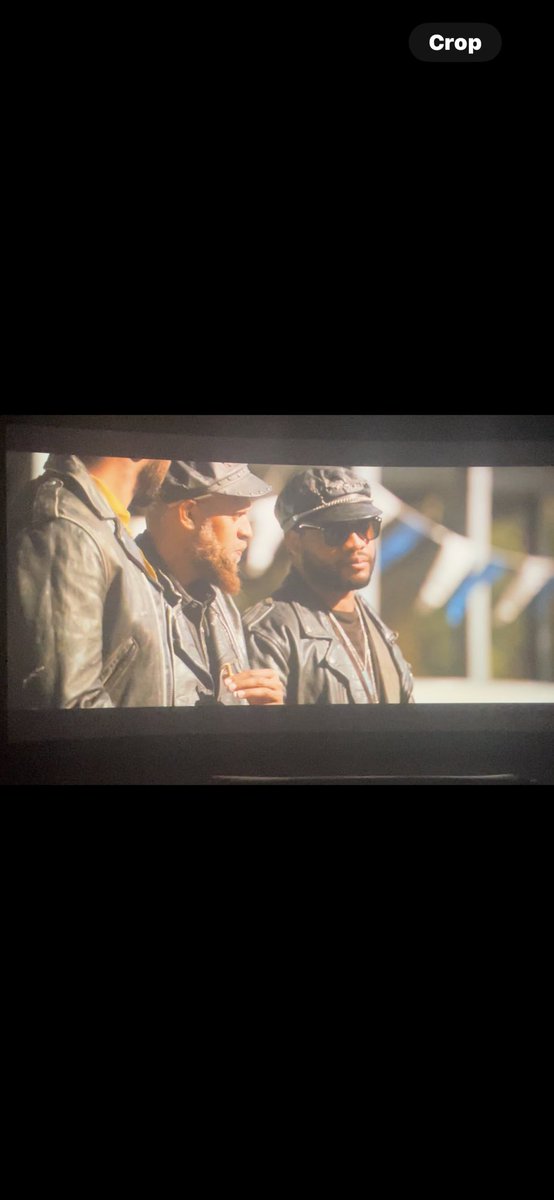 DYDDoYOURDance's tweet photo. Who copped me in @TheBikeridersRP !? Sending me screen shots during film!? Haha #TurnOffYourPhone #TheBikeRiders out now! https://t.co/x2uemRWR0M