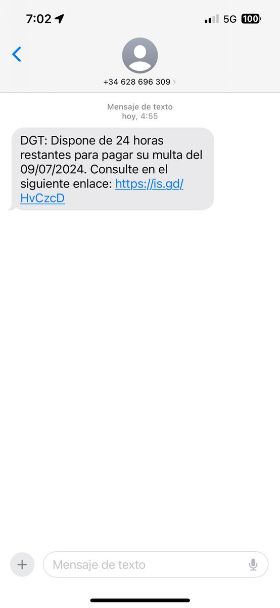 Perikis_28's tweet photo. @DGTes @InformacionDGT 
Me han mandado esta noche este mensaje, tengo la aplicación MI DGT y sé que no tengo ninguna Multa.

Pinta a estafa total.

Muchas Gracias. https://t.co/K4QizN7Fdb