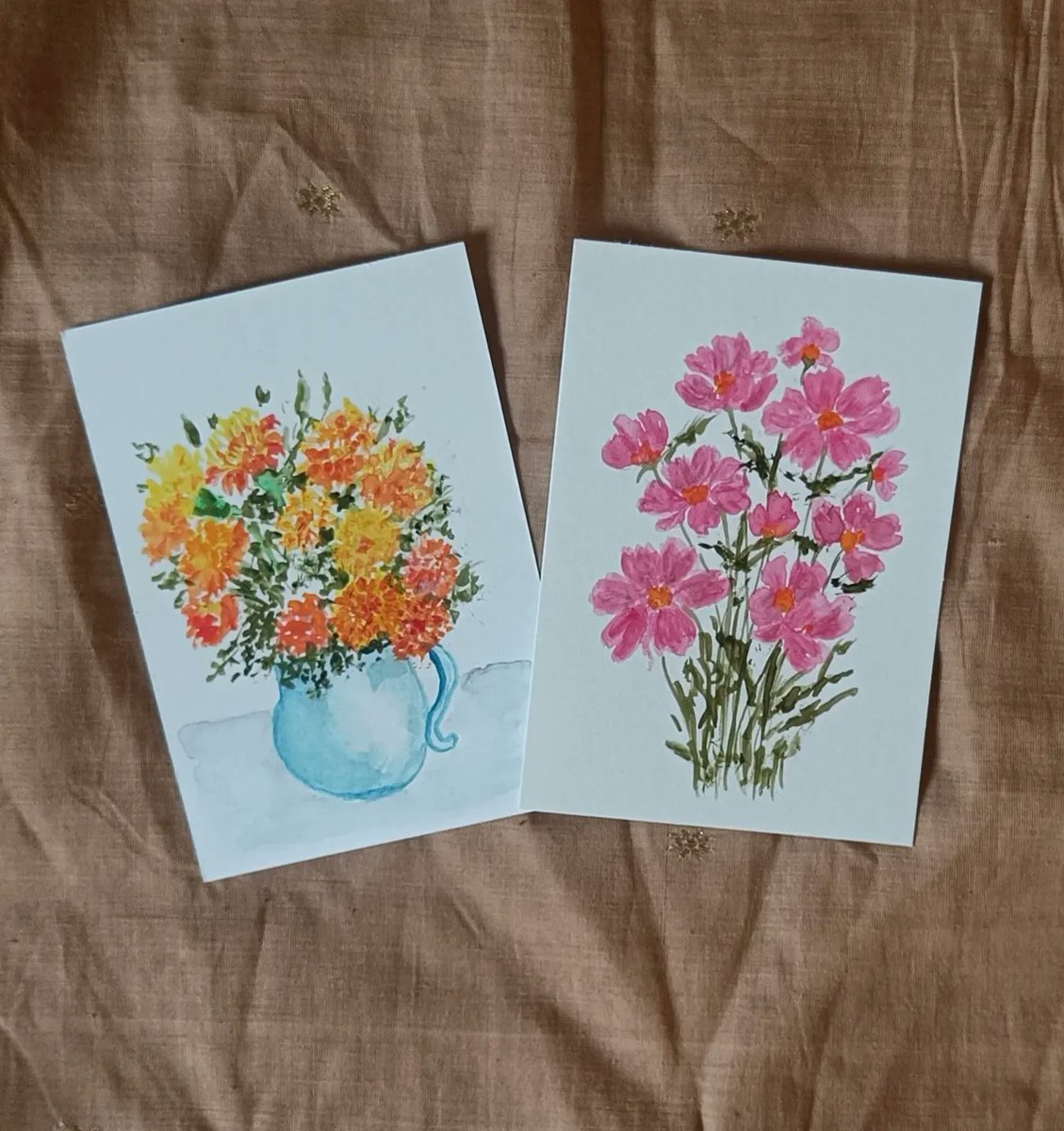 tikulli's tweet photo. July is a watercolor month but I have yet to make a fresh painting. Too much on my hands. Earlier i would paint 1 painting a day for the whole month. Sharing a few if you wish to buy. DM for prices. #watercolormonth #watercolorpainting https://t.co/PfFnxc1vuh