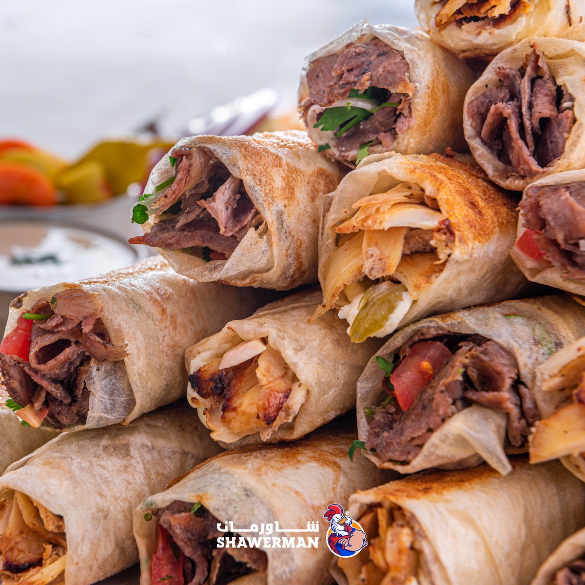 ShawermanR's tweet photo. The stack of happiness, from Shawerman!
#شاورمان #شاورما #بروستد #كريسبي #برغر #موهيتو #فاهيتا #شيش_طاووق #شاورما_عربي #shawerman #shawarma #burger #crispy #mojito #alkhan #waffles #shishtawook https://t.co/cI8sqv1wVJ