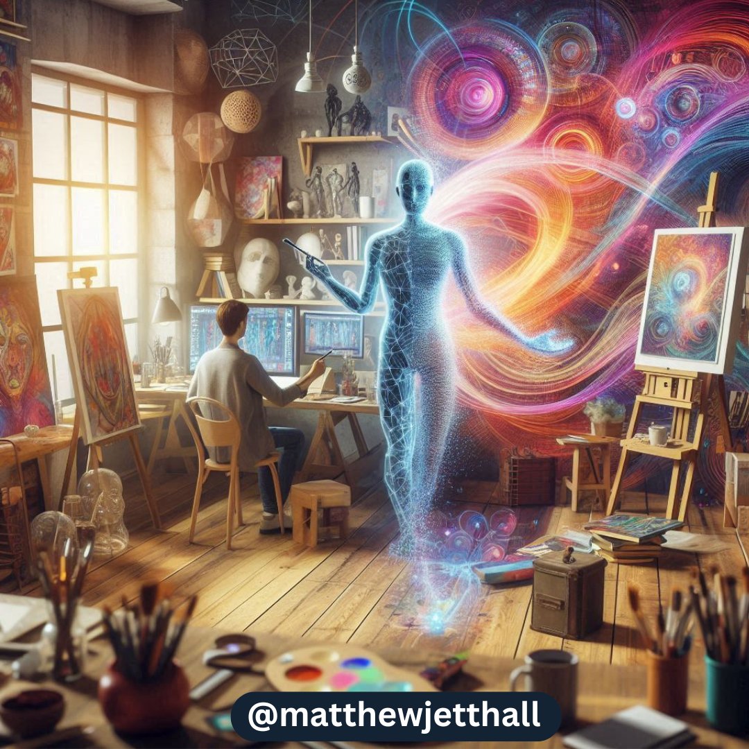 matthewjetthall's tweet image. Fascinated by the potential of generative AI to revolutionize creative industries.

But how will it impact artists and the concept of originality? 

#GenerativeArt #AIandCreativity #FutureofArt