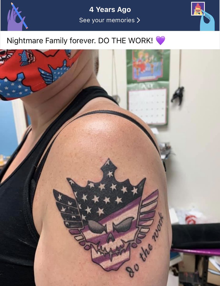 CastagnaTiffany's tweet image. Happy 4 years to the best tattoo ever!

#DoTheWork #NightmareFamily #CodyRhodes