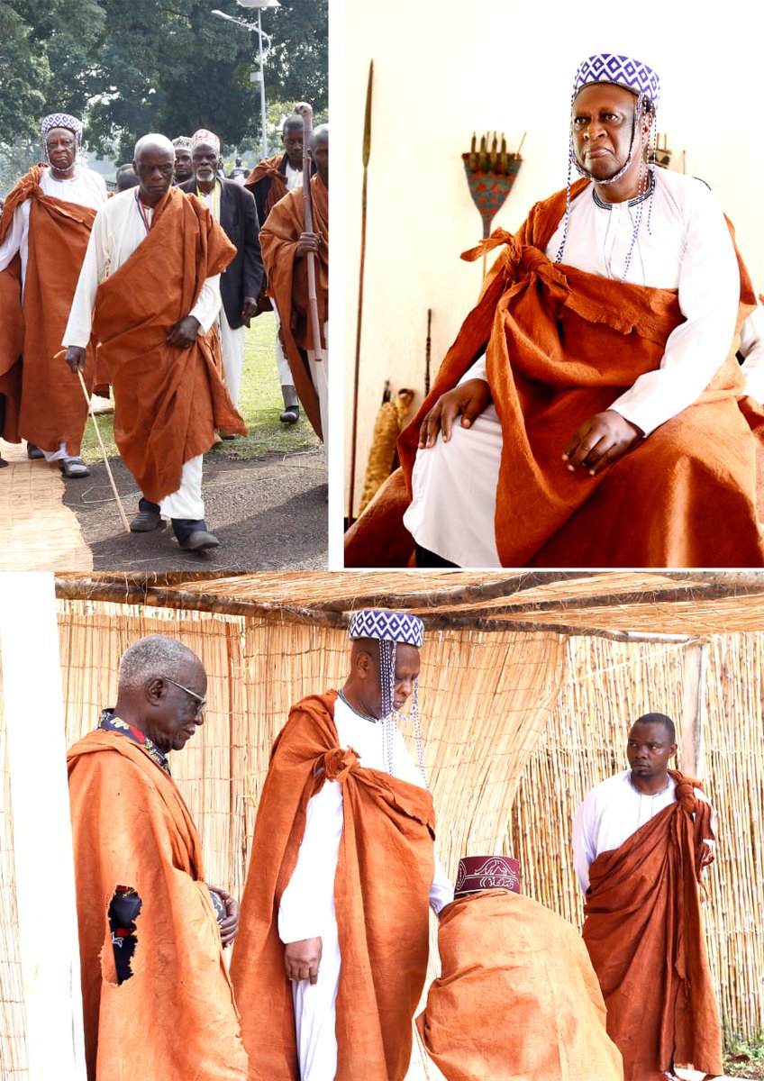Bunyoro_Kitara's tweet photo. According to Bunyoro tradition, the sitting of the King on his throne professes peace, great harvests, good health to the King's people,  prosperity, Lakes to produce more fish and for his people not to drown or to get accidents. https://t.co/XHXE8dhn1T