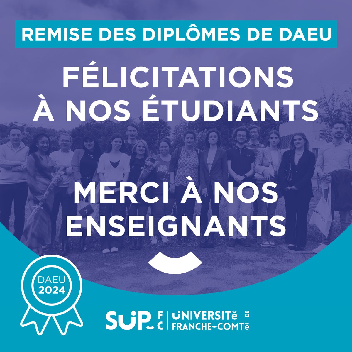 La Cérémonie de remise des diplômes d’accès aux études universitaires (DAEU) a eu lieu jeudi 4 juillet 2024.  Félicitations aux diplômés 2024 pour leurs beaux parcours ! #DAEU #enseignementadistance #formationenligne #SUP_FC_ufc #serviceuniversitairedepédagogie #Besançon