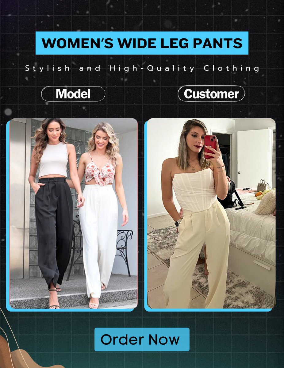 Zestyleau's tweet photo. Elevate Your Professional Wardrobe with FUNYYZO Women's Wide Leg Pants! 💼

Link - https://t.co/zrQFqE2QIU

#FUNYYZOWideLegPants #HighElasticWaist #BusinessWorkTrousers #LongStraightSuitPants #ProfessionalAttire https://t.co/URf5Eqi7vF