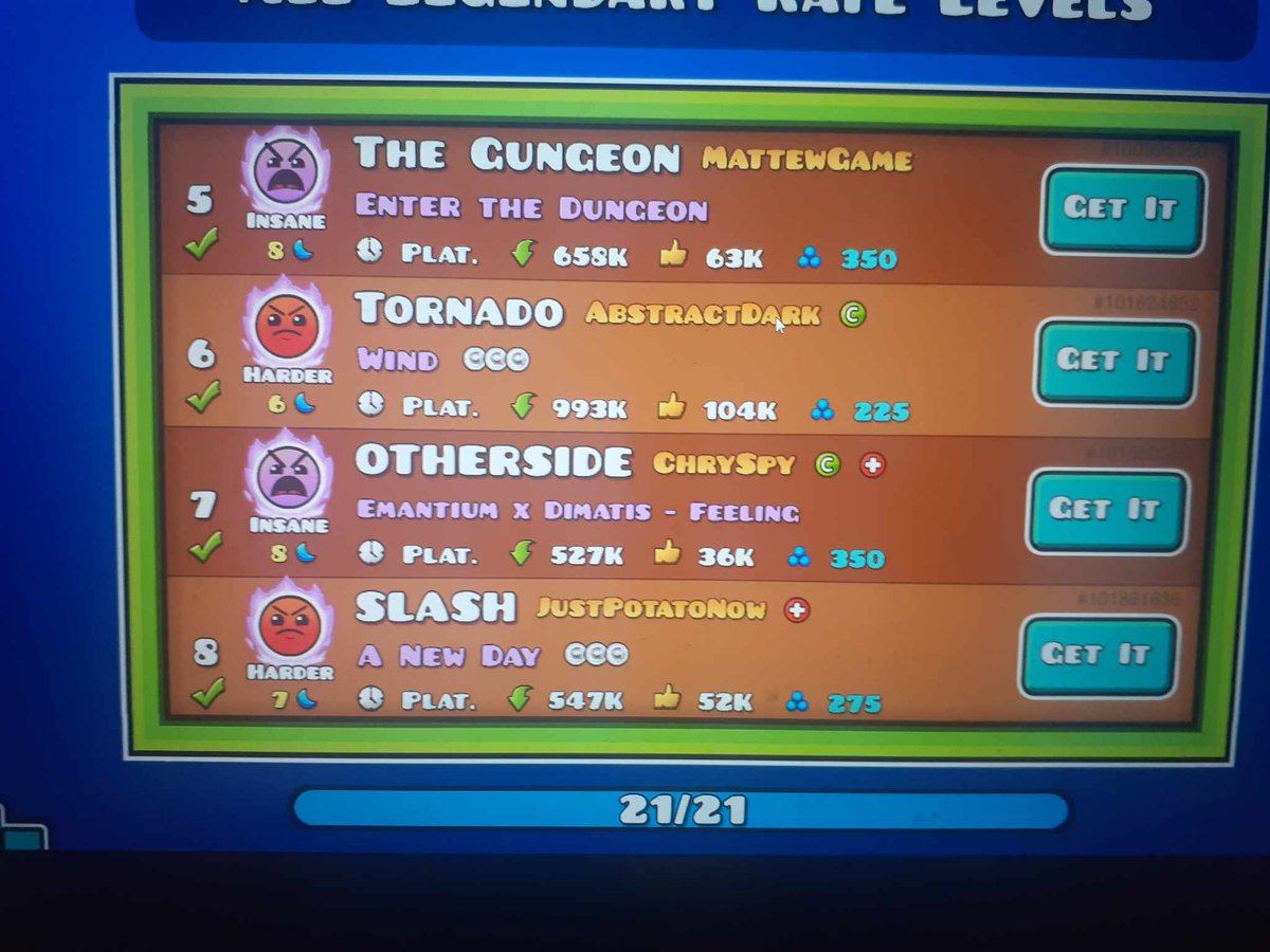 DarK30TwR's tweet photo. #GeometryDash I've completed lotus and, with that, I have completed every legendary and mythic level in GD. What a challenge... https://t.co/T5XoSFKiHm