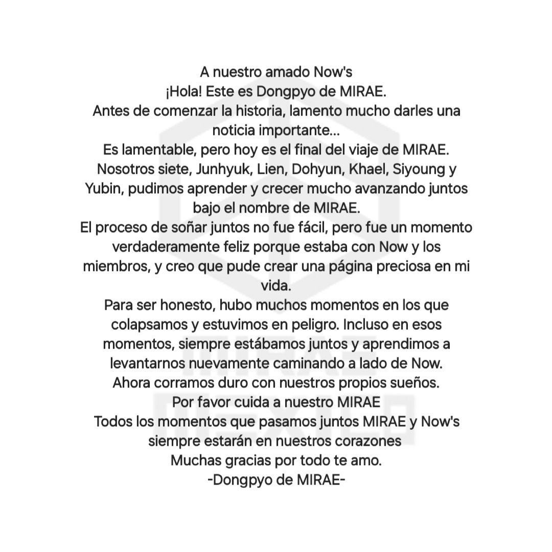 MiraeMexico's tweet photo. Hola somos MIRAE 
°
​°
°
Trad: @MiraeMexico
#미래소년 #MIRAE
#NOW #나우
#이준혁 #LEEJUNHYUK
#리안 #LIEN
#유도현  #YOODOHYUN
#카엘 #이상민 
#손동표 #SONDONGPYO
#박시영 #PARKSIYOUNG
#장유빈 #JANGYUBIN 
#LEESANGMIN 
#시마다쇼 #SHIMADASHOU https://t.co/ckHvCNtWg2