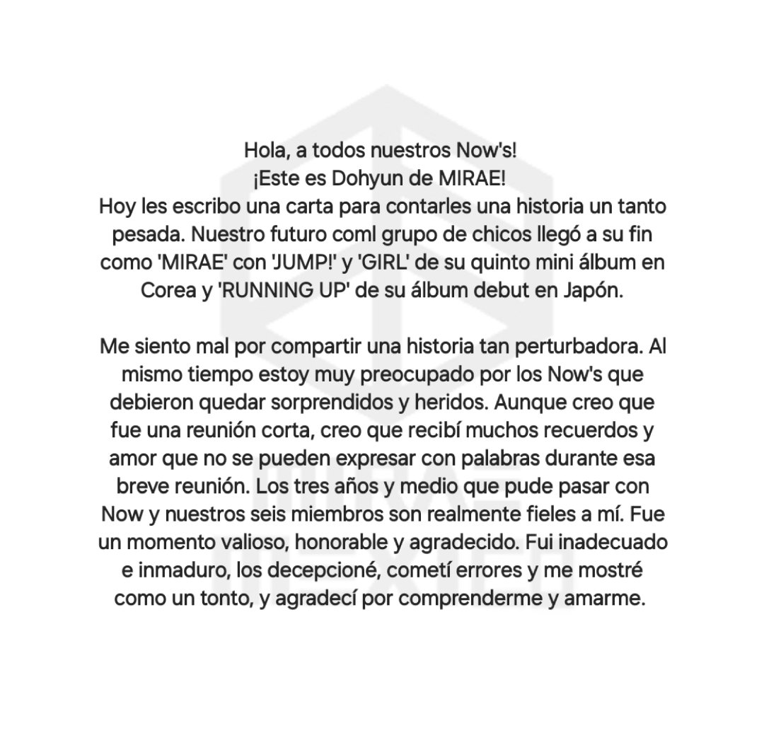 MiraeMexico's tweet photo. Hola somos MIRAE 
°
​°
°
Trad: @MiraeMexico
#미래소년 #MIRAE
#NOW #나우
#이준혁 #LEEJUNHYUK
#리안 #LIEN
#유도현  #YOODOHYUN
#카엘 #이��민 
#손동표 #SONDONGPYO
#박시영 #PARKSIYOUNG
#장유빈 #JANGYUBIN 
#LEESANGMIN 
#시마다쇼 #SHIMADASHOU https://t.co/LtGP22YVUm