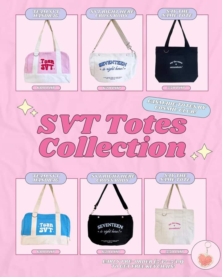 SnowflakeGO's tweet photo. [ 🇲🇽 go | help rt ]
✧₊⁺ seventeen inspired tote bags by @cosmic_clubph ₊⁺ ✧
batch 2

✧ team svt handbag $250
✧ svt right here crossbody $260
✧ say the name totebag $230

fecha límite: mayo 31, 12:00 pm CST

🔗 https://t.co/TUp98LliYX

* precios + cruce

#SEVENTEEN #CARAT https://t.co/CzthajmpBG