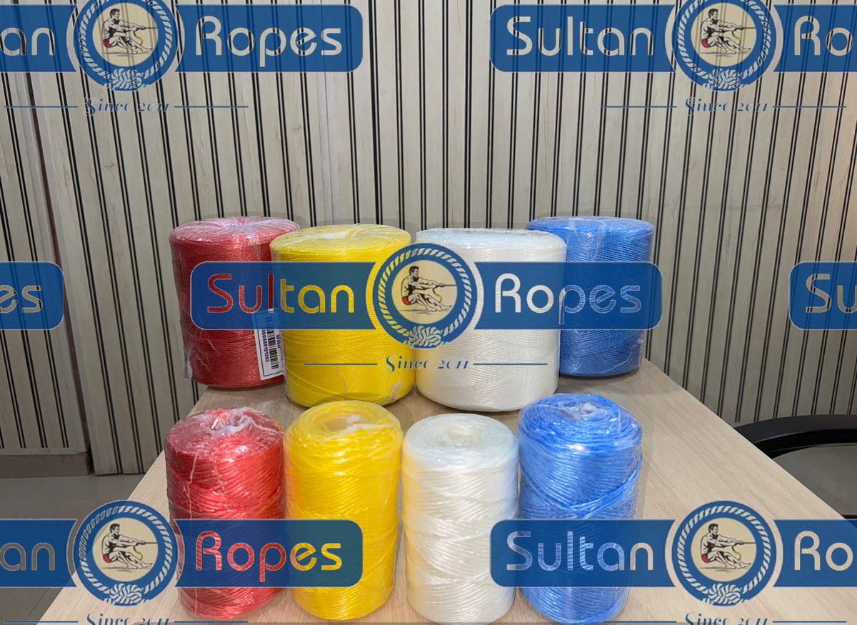 SultanRope's tweet photo. 100% virgin Best grade PP Baler Twine
UV Resistant Superior Quality
Red,Blue,Green,Orange,Yellow,White,Brown Polypropylene rope
12000 D, 18000 dener,24000 deniar,16000 dtex
Packaging &amp; Agriculture Rope Manufacturer and Exporter https://t.co/BcGCmyirmf