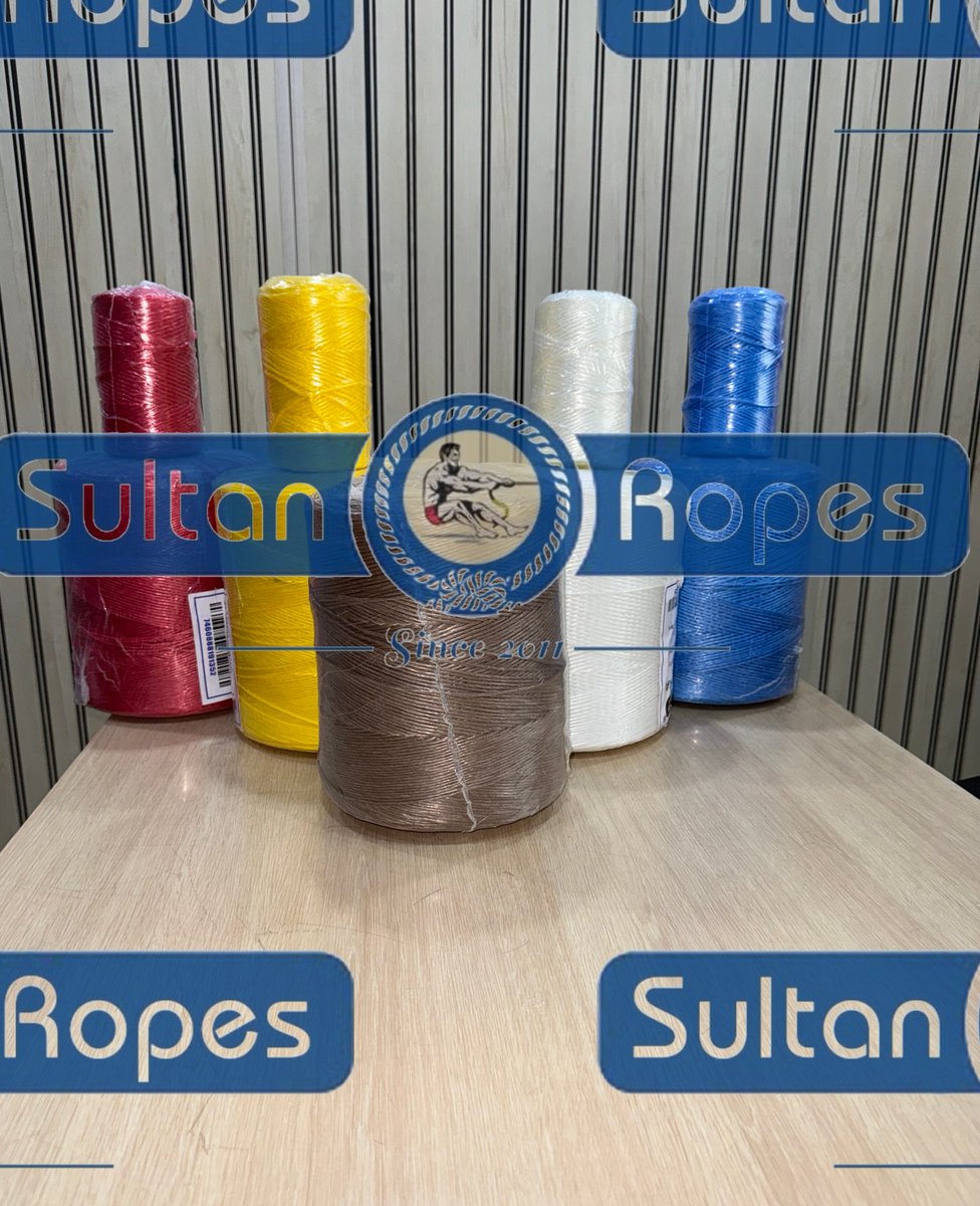 SultanRope's tweet photo. 100% virgin Best grade PP Baler Twine
UV Resistant Superior Quality
Red,Blue,Green,Orange,Yellow,White,Brown Polypropylene rope
12000 D, 18000 dener,24000 deniar,16000 dtex
Packaging &amp; Agriculture Rope Manufacturer and Exporter https://t.co/BcGCmyirmf