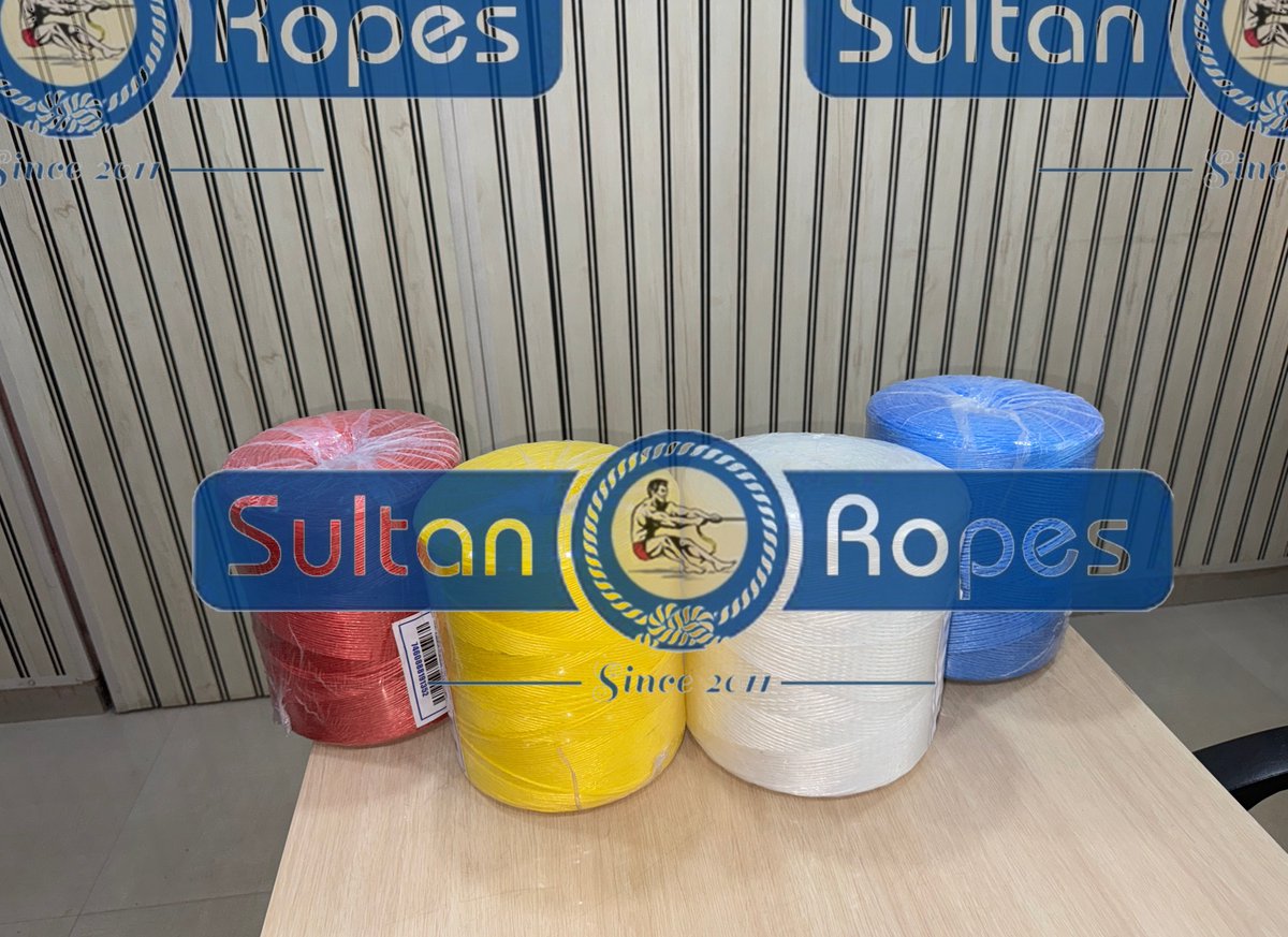 SultanRope's tweet photo. 100% virgin Best grade PP Baler Twine
UV Resistant Superior Quality
Red,Blue,Green,Orange,Yellow,White,Brown Polypropylene rope
12000 D, 18000 dener,24000 deniar,16000 dtex
Packaging &amp; Agriculture Rope Manufacturer and Exporter https://t.co/BcGCmyirmf