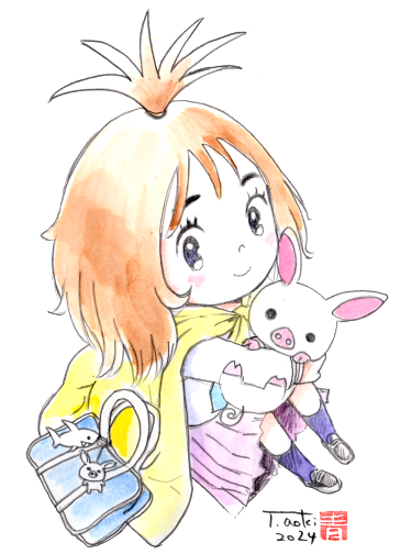 コナン「なんでも女子高生化してまう私ですからもちろんジムシーだって女子高生になりますよ!」|青木俊直:Toshinao Aokiのイラスト