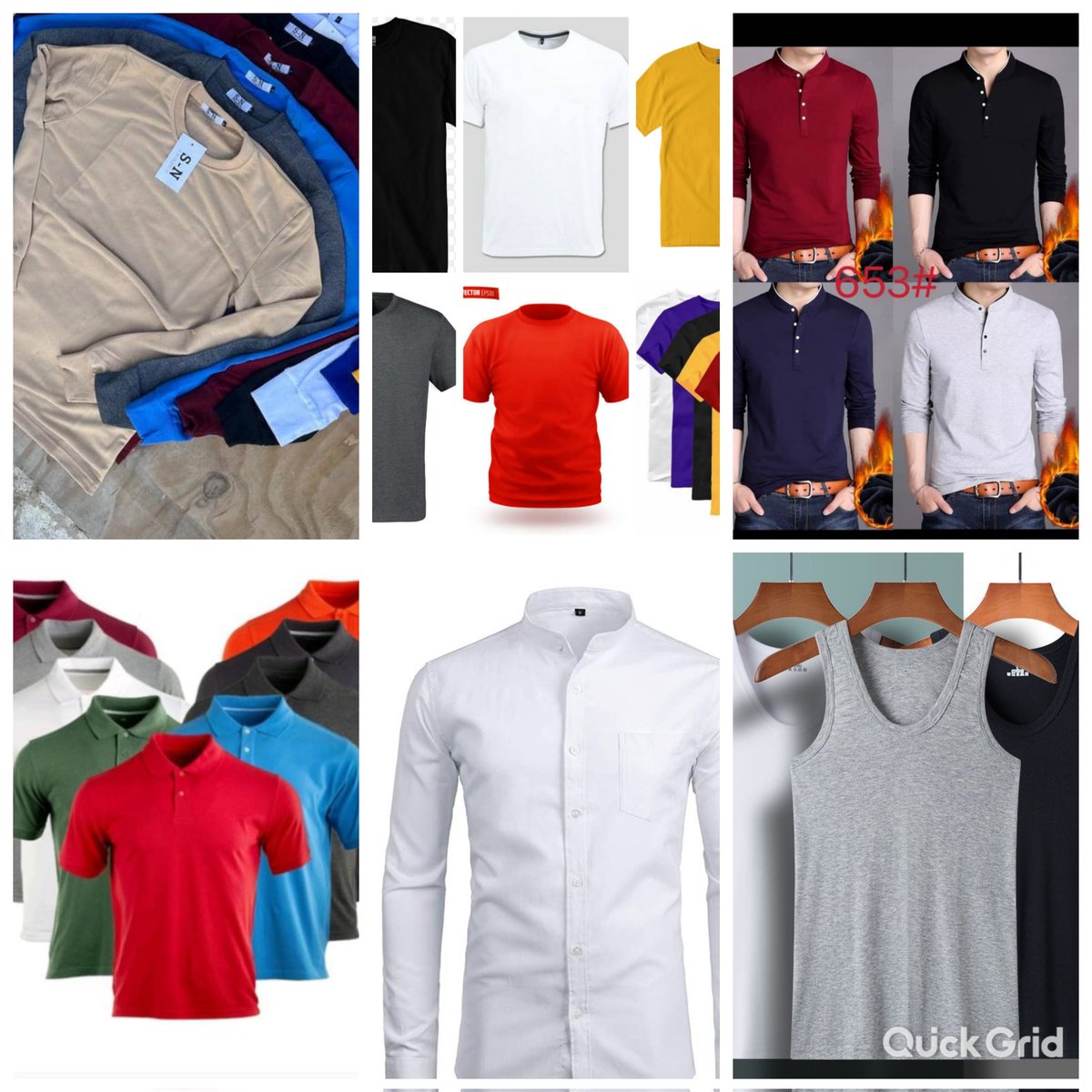 Savheya_Happie's tweet photo. Twitter Fam! 

We sell the following;
Puff jackets -$15
Half puff jackets -$15
Polonecks -$8
Denim jackets -$25
Sweaters -$8
Cargo -$15
Jeans -$15
Joggers -$7, & $10
Golf Tees -$3
Round neck tees -$3
Chinese collar tees -$8
Long sleeve tees -$12
Chinese collar shirts -$10
Vests -$5
Timberland sneakers -$25
Timberland Chelsea boots -$25
Cacatua sneakers -$25
Socks -$1 for 2 and $1 for 3
Boxer shorts -$2
Boxer pants -$3