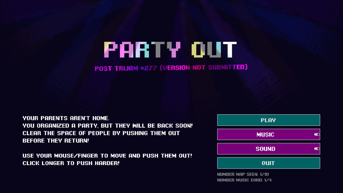 Diskowl's tweet photo. I updated my "post" gamejam entry :
https://t.co/WKQ7g8Q1nd
Look at this amazing title screen 🥲

More musics, more lights, more camera zoo🤯
#gamedev #indiedev #Pixelart #GodotEngine https://t.co/b9Xi4pKHSl