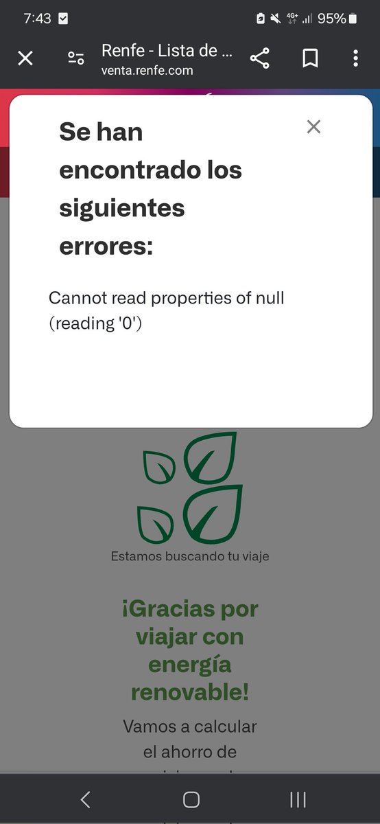 mariiamaserati's tweet photo. @Renfe me sale este error cuando pego el código joven, me explicáis qué es esto? https://t.co/s7Awi8n3DA