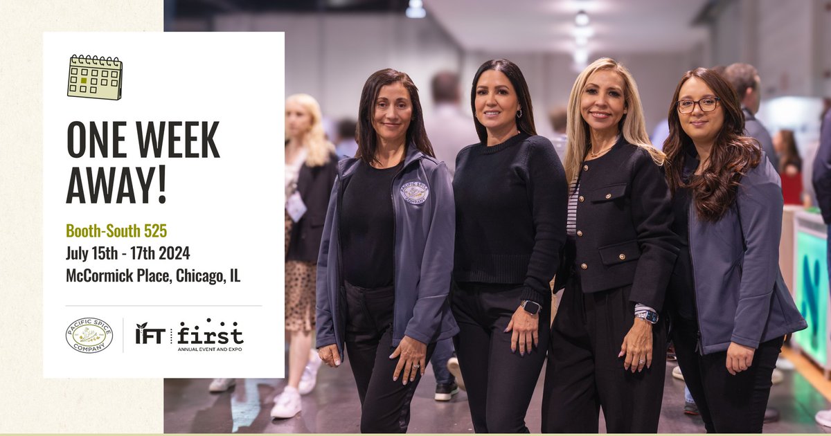 pacific_spice's tweet photo. IFT FIRST is ONE WEEK AWAY! Make sure to stop by Booth #525 (South Hall) to experience our blends. We will be offering free samples of curry fries and vegetarian BBQ chili! Visit our booth at IFT FIRST July 15th-17th. 

Comment below if we will see you at IFT FIRST 🌱 https://t.co/Ibie02nWtr