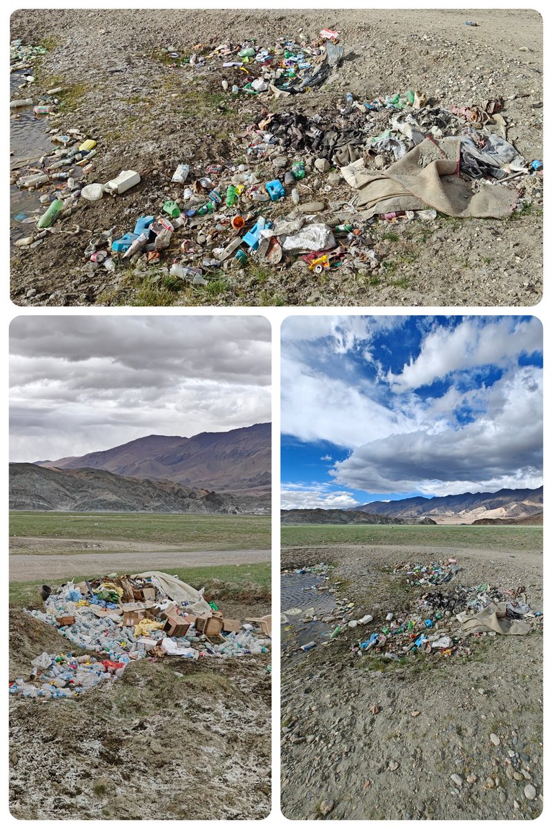 abhinavsinghai's tweet photo. With the increasing number of homestays &amp; the growing influx of tourists, garbage disposal in eco-sensitive areas like Hanle is going  to become quite a challenge .

One potential solution could be to require tourists to take all their garbage back to Leh.

#hanle #ladakh https://t.co/KoMEQStVXR