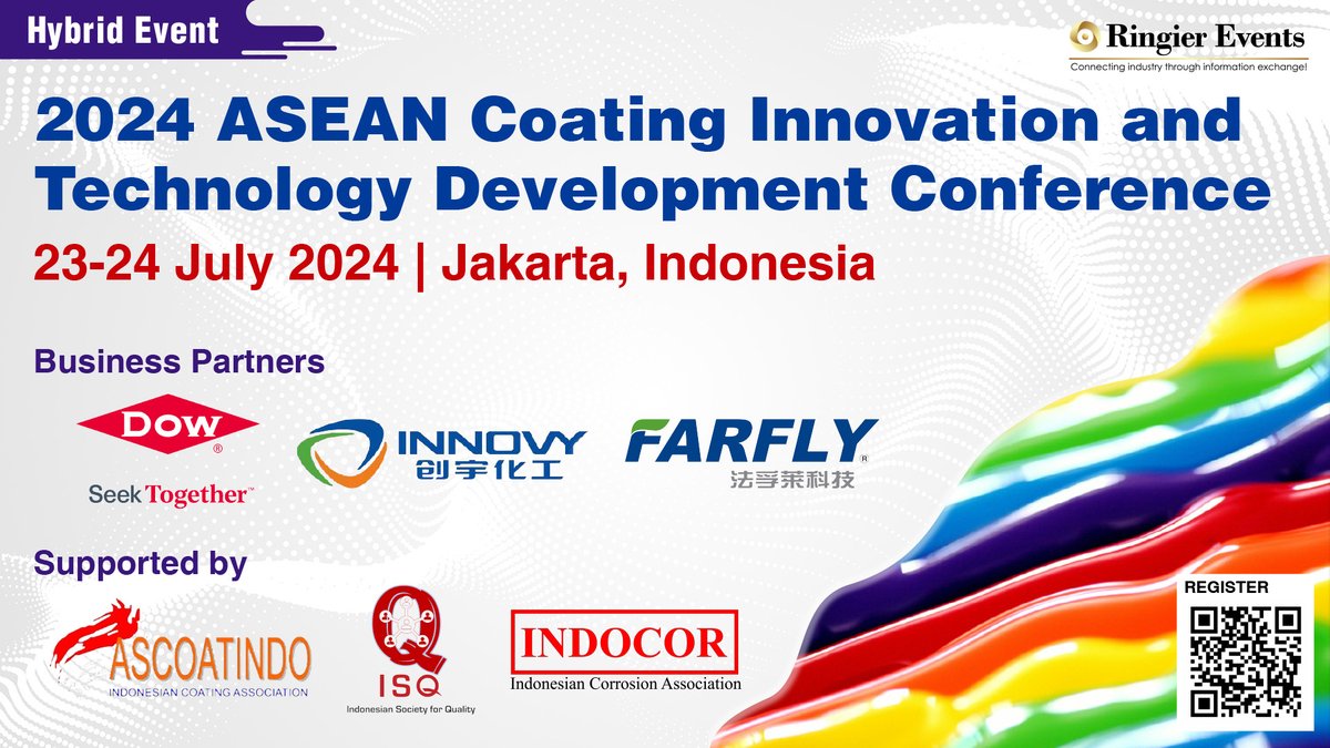 RingierEventSEA's tweet photo. Ringier Events SE Asia is hosting 2024 ASEAN Coating Innovation and Technology Development Conference. Make sure to attend it on July 23-24, 2024.
Register now: https://t.co/j167LAgJr4
#EcofriendlyCoatings #Paints #ASEANSummit #RingierEvents https://t.co/SsVSaZRslm