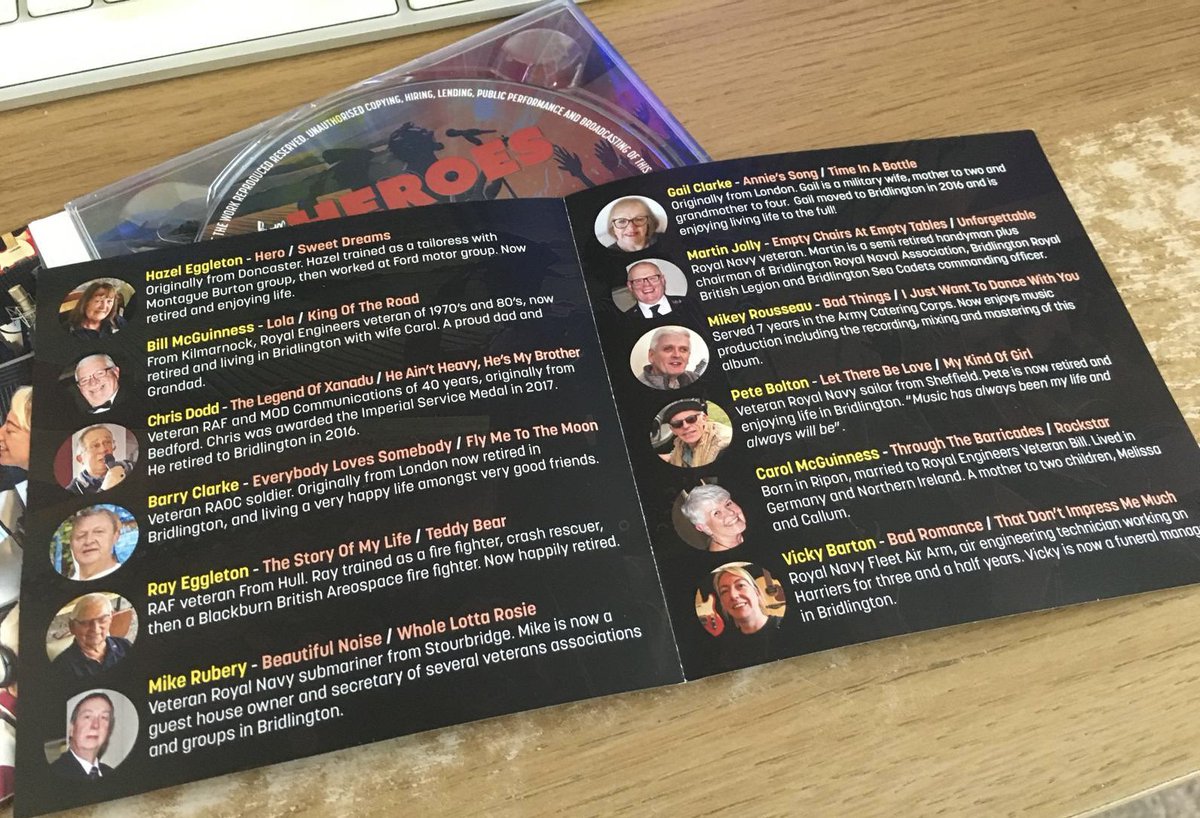 brid_veterans's tweet photo. @DementiasUK Bridlington veterans coffee morning group are raising money for #Alzheimers Society by selling our covers CD. All money will go to the charity. See https://t.co/ly2GagauiR  for information https://t.co/EoMGMefhkh