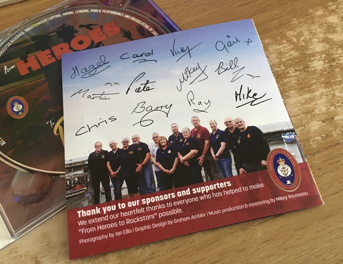 brid_veterans's tweet photo. @DementiasUK Bridlington veterans coffee morning group are raising money for #Alzheimers Society by selling our covers CD. All money will go to the charity. See https://t.co/ly2GagauiR  for information https://t.co/EoMGMefhkh