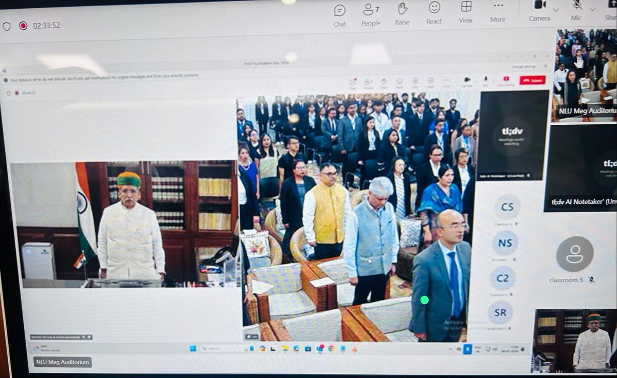 arjunrammeghwal's tweet photo. नेशनल लॉ यूनिवर्सिटी मेघालय के प्रथम स्थापना दिवस के कार्यक्रम में विडियो कान्फ्रेसिंग के माध्यम से भाग लिया, जिसमे क़ानूनी सुधारों, भविष्योन्मुखी न्यायिक व्यवस्थाओं व कार्ययोजनाओं के संदर्भ में विस्तृत चर्चा में हुई ।
#nlumegfoundationday
#firstfoundationday https://t.co/SOLDfbX1ey