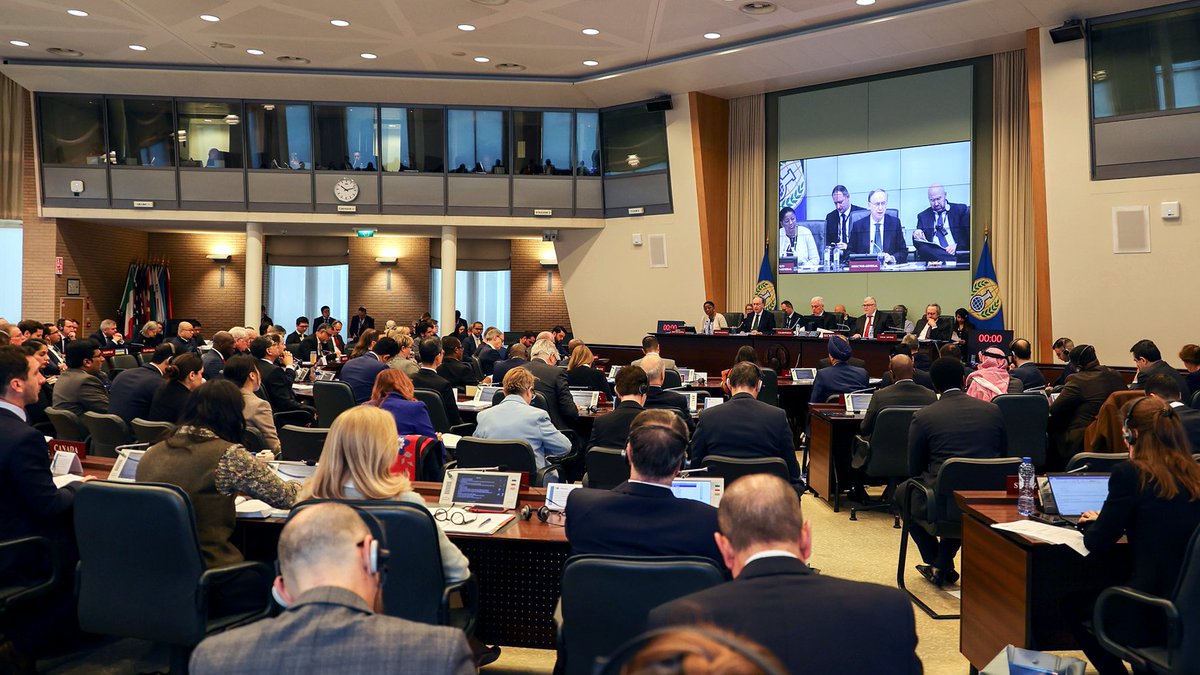 OPCW's tweet photo. The 106th Session of the OPCW Executive Council begins this morning.

📄 Find #EC106 public documents here: https://t.co/nqIMcTvH7y https://t.co/wgrxvad7er