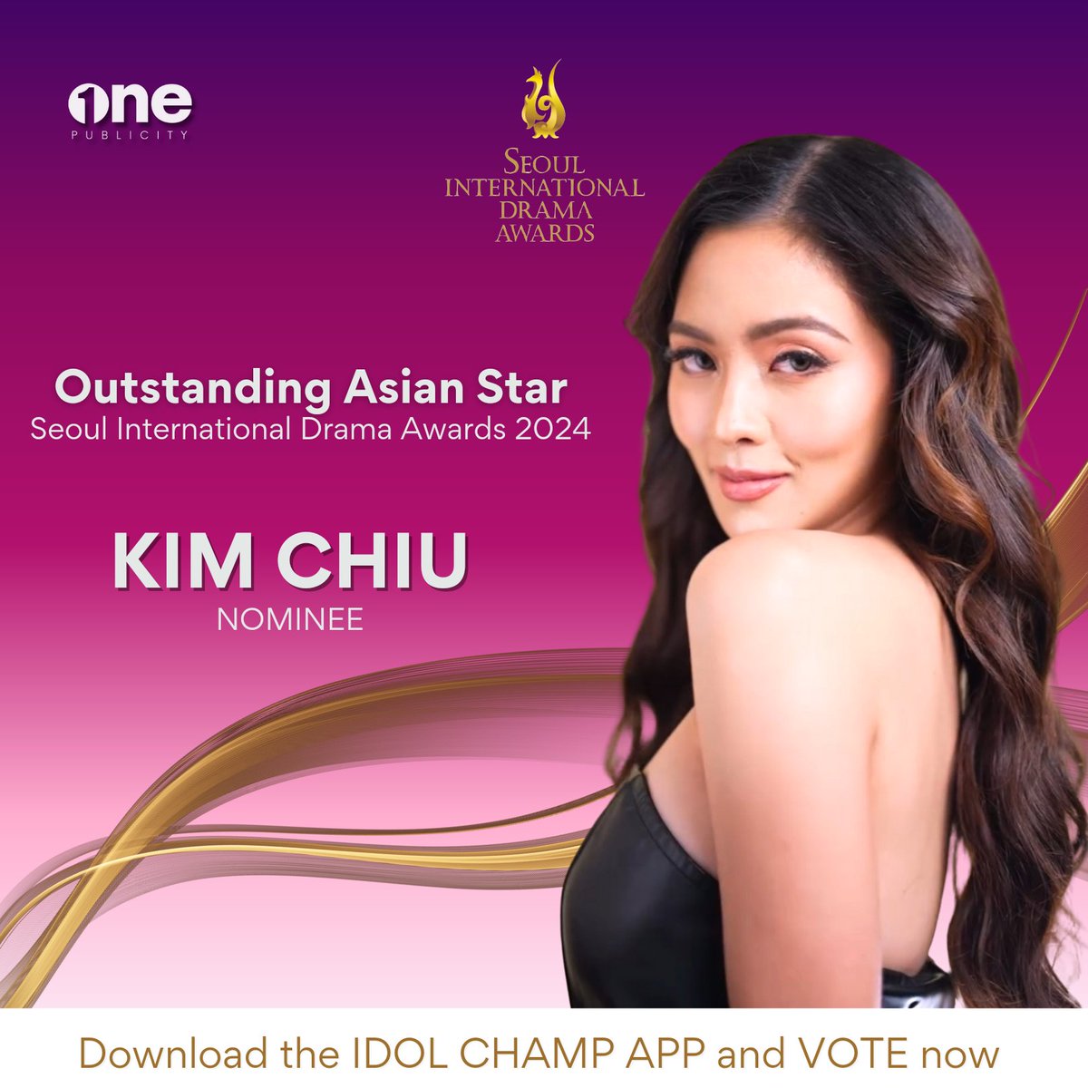 Few days remain until voting ends ✨ Continue to vote for Kim Chiu as she  bids for the Seoul International Drama Awards 2024 under the Outstanding  Asian Star category. Let's finish strong, image size:1200x1200