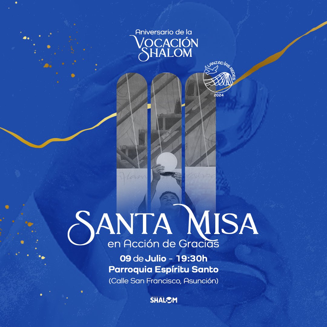 shalomasuncion's tweet photo. Para nosotros, la Comunidad Católica Shalom, este mes es muy especial ya que celebramos el Aniversario de la Vocación, Julio de la Paz!❤️‍🔥

Celebraremos los 42 años de la Vocación Shalom y vos sos nuestro invitado especial❤️‍🔥
 
¡Alabemos juntos a Dios por todas sus grandes obras! https://t.co/dJK0sPCkR4