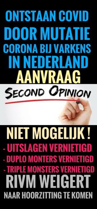 GommersJack's tweet photo. @dutcharrow De #mRNA in eten is LEVENSGEVAARLIJK voor je gezondheid. Raad van State bevestigt de instroom in Nederlandse voedselketen. Buiten Europe willen ze het #vlees terecht NIET MEER. WAAROM #WEIGERT #Vion, #LTONederland met #Lientje uitspraak #RvS te weerleggen.? #Covid #Corona #Nvwa https://t.co/qXdrNZTe3p