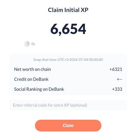 TobiChicken's tweet photo. 《 @DeBankDeFi 開領 XP 空投》

先上 XP 領取連結：
https://t.co/7OyQNvHT37

融資 2500 萬、一站式整合鏈上錢包資產好用工具 Debank 開始要空投 XP了！只要是 2024 年活躍錢包、常操作各種鏈上協議，應該都領得到（自 7/8 起一個月都可領）

同時可以透過邀請以及完成 Quest 獲得更多 XP 
Debank 推出 XP 活動可能暗示發幣日期接近？