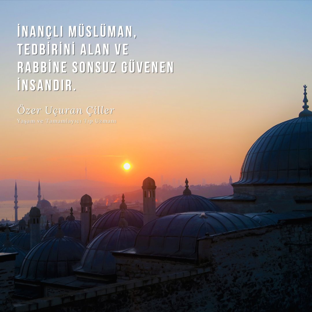 İnançlı müslüman, tedbirini alan ve Rabbine sonsuz güvenen insandır.

#KişiselGelişim #GününSözü #Aforizma #İnanç #Müslüman