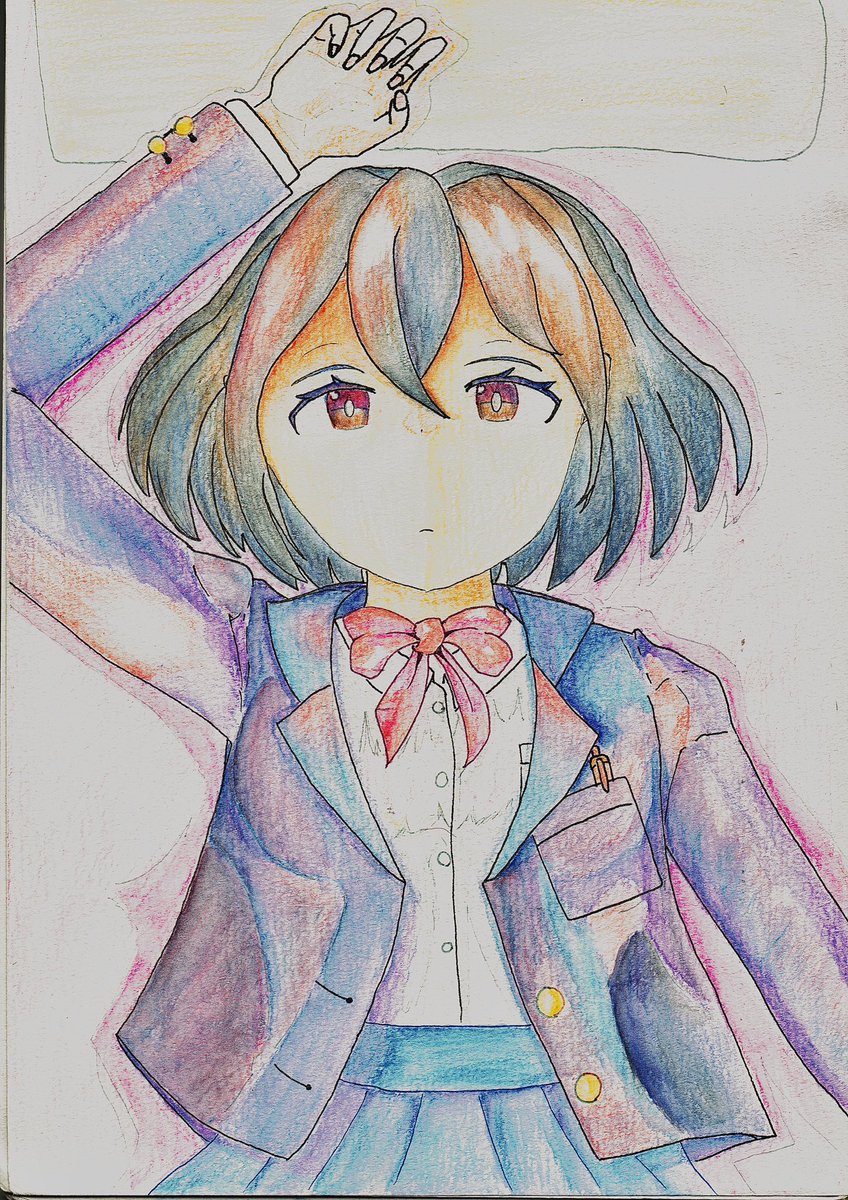 「はぁ、」
#watercolor 
#絵が伸びないから頼むそーた
#知名度を上げたいので拡散してください
#アナログイラスト
#色鉛筆イラスト