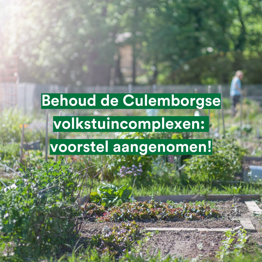 PvdDCulemborg's tweet photo. Gelukkig is deze bezuiniging van de baan! De grote volkstuincomplexen zouden door de bezuinigingen mogelijk verkocht worden ten behoeve van #woningbouw. 

We zijn blij dat onze motie om dit niet uit te voeren werd aangenomen. Zo houden we #Culemborg leefbaar! 🌱 https://t.co/l5T9NaF5aT