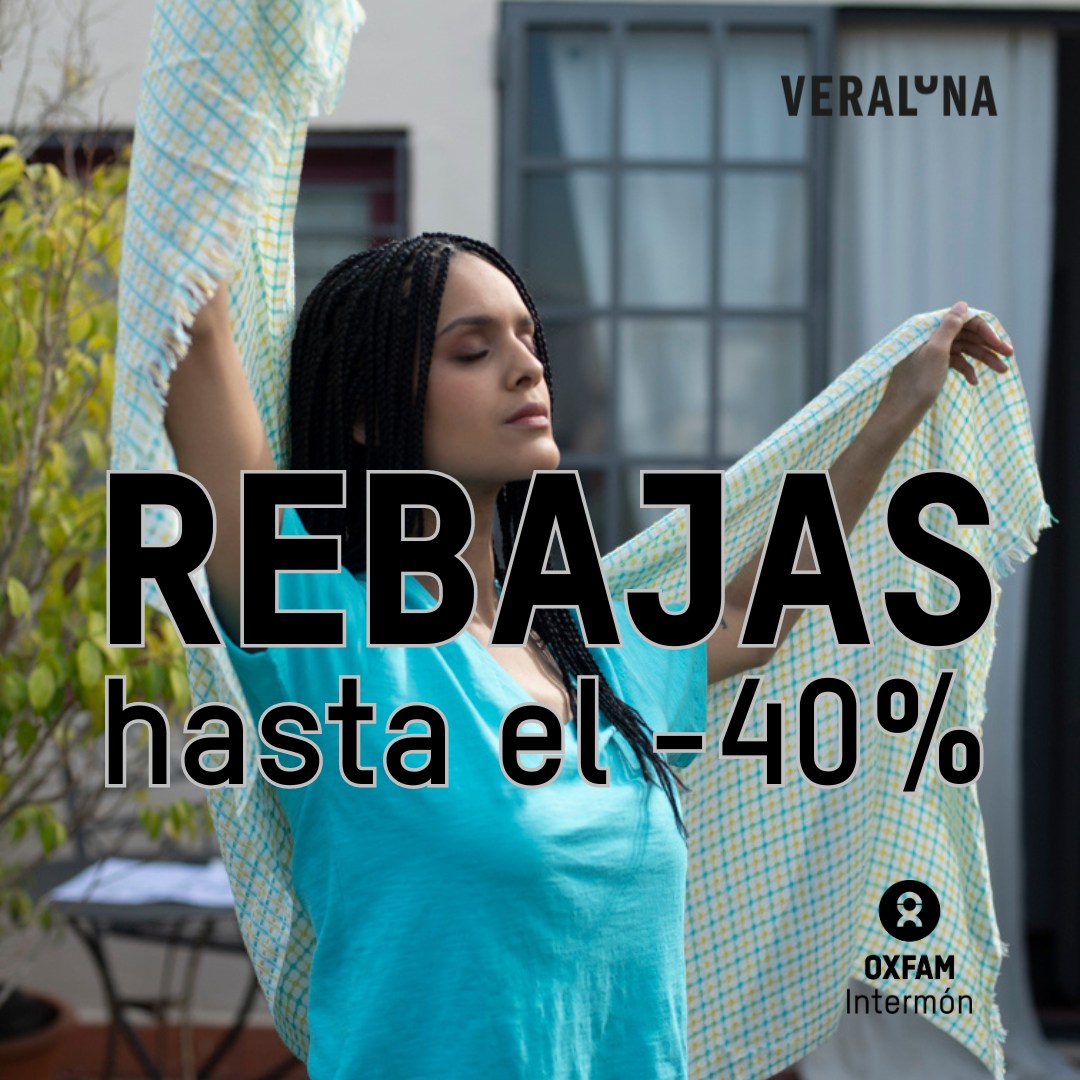 Rebajas de Veraluna para completar tu look veraniego. 🌞
!Cuídate cuidando del planea y de las personas que los producen!
Encuéntralos en tu tienda <a href="/OxfamIntermon/">Oxfam Intermón</a> 
o tu la tienda online 📷tienda.oxfamintermon.org/51-accesorios-…