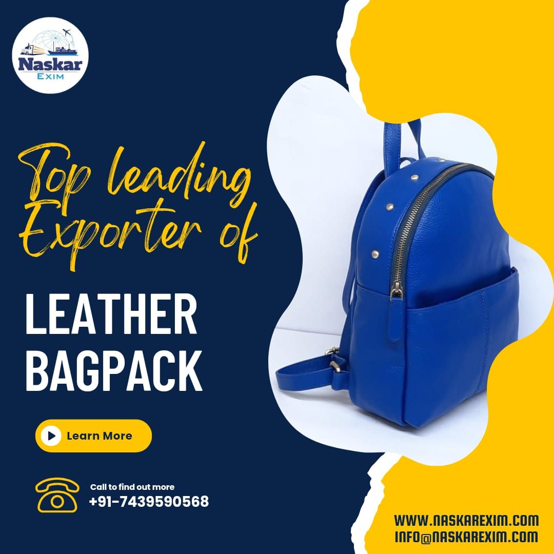 NaskarExims's tweet photo. Proud to be a top exporter of premium leather backpacks! 👜✨ Renowned for exceptional craftsmanship, durability, and stylish designs. Choose us for quality you can trust and timeless style. #LeatherBackpacks #QualityCraftsmanship #TopExporter https://t.co/HlohdxIDij