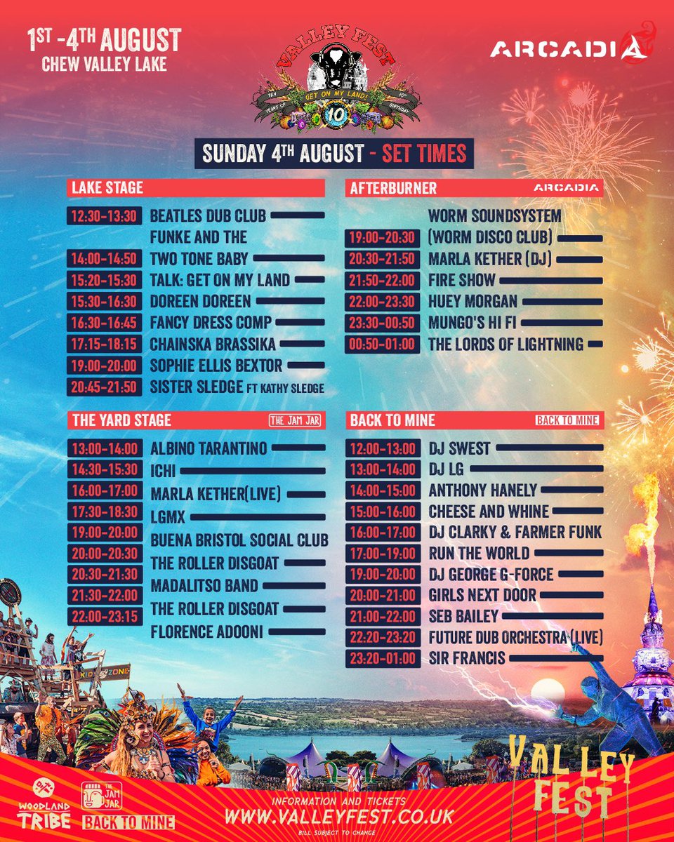 The wait is over—grab your festival gear and set your watches! The set times for Valley Fest are live, promising a lineup that will keep you dancing from dawn till dusk!

Tickets: bit.ly/VF24SetTimes

#valleyfest2024 #getonmyland #arcadiaspectacular