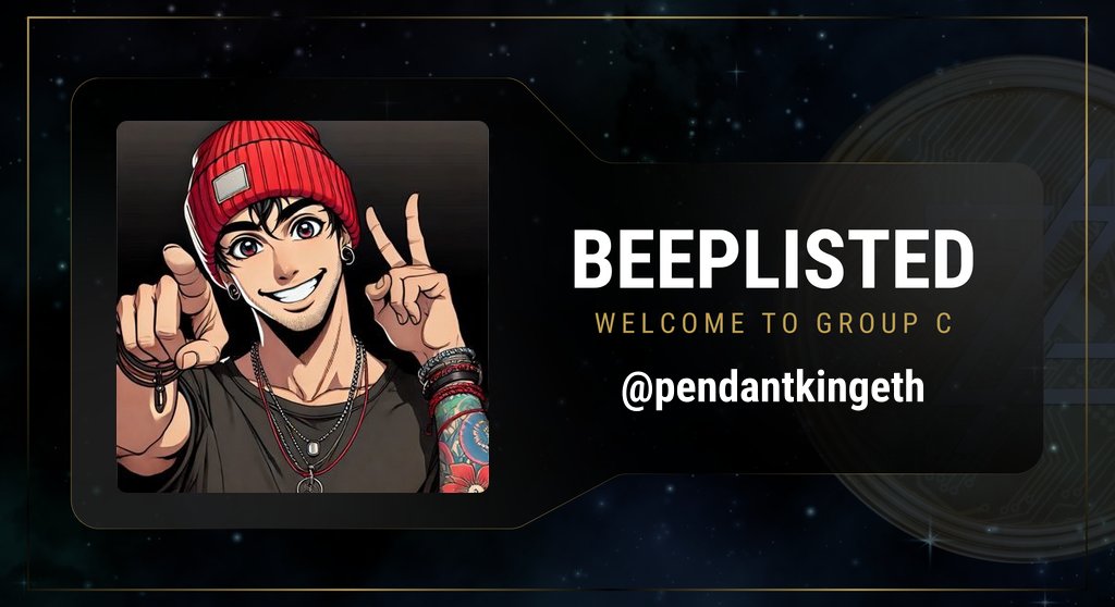 Congratulations <a href="/pendantkingeth/">Pendantking.eth</a> 🎉

• Welcome to Group C of <a href="/BeepList/">Beep List</a> 🤖
<a href="/Botzcoin/">BOTZ</a> <a href="/BeepBoopBotz/">Beep Boop</a> $BOTZ
