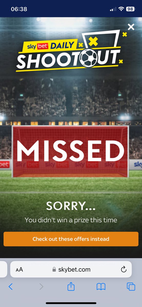 MikeFlange's tweet photo. @SkyBet #SkyBetDailyShootout https://t.co/Vao0rgZXX2