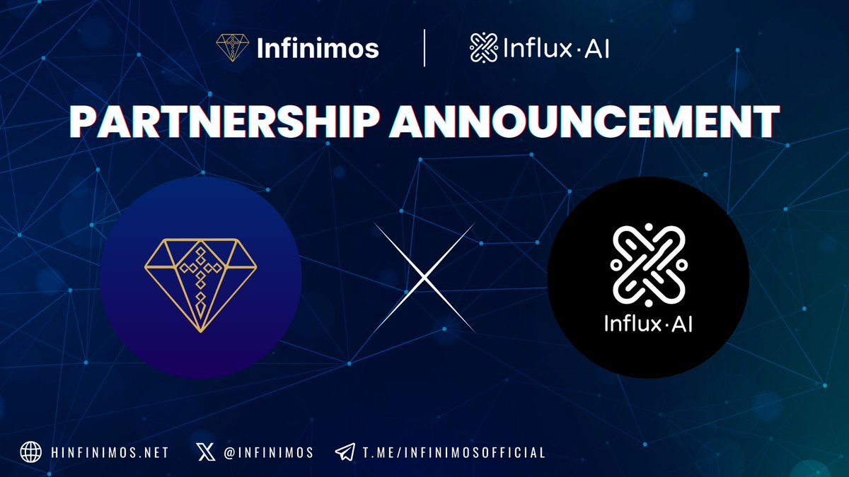 Infinimos's tweet photo. #INFINIMOS is excited to announce a new partnership with @Influx_Ai_X! ๐๐ค
#InfluxAI builds an inclusive, transparent, and trustworthy ecosystem to achieve personalized service experiences. Together, weโll enhance the AI and blockchain landscape, driving innovation and trust in the digital age. ๐ช
Join us in shaping the future of AI and blockchain ! ๐
#INFI #COSMOS #JUNO #Defi