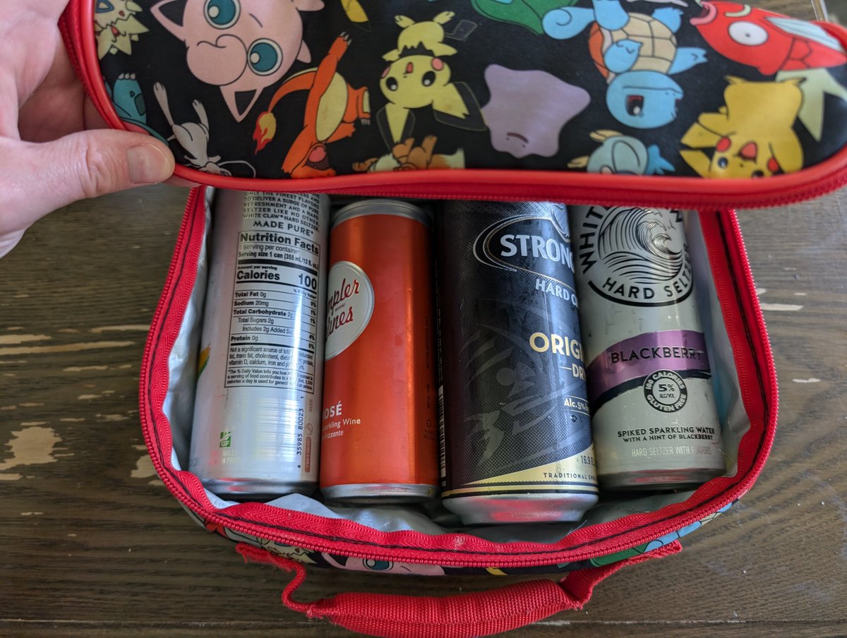 adamshurwitz's tweet photo. Stole my nephew's lunch box to "hydrate" at the pool. 🥂#BadUncle https://t.co/AJ6EZgUfE2