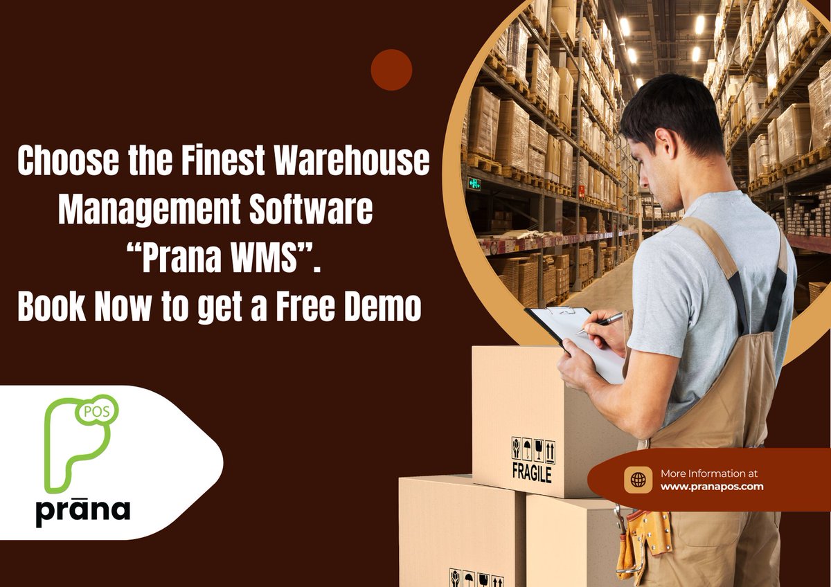 eretailcybertec's tweet photo. Choose the finest warehouse management software: "Prana WMS". Streamline your inventory, improve efficiency, and boost productivity. Book now to get a free demo.

Contact us at +91 7032655831

Visit our website: https://t.co/NQjtfXag8W

Write to us: contactus@eretailtech.com https://t.co/vpfcSjiy5C