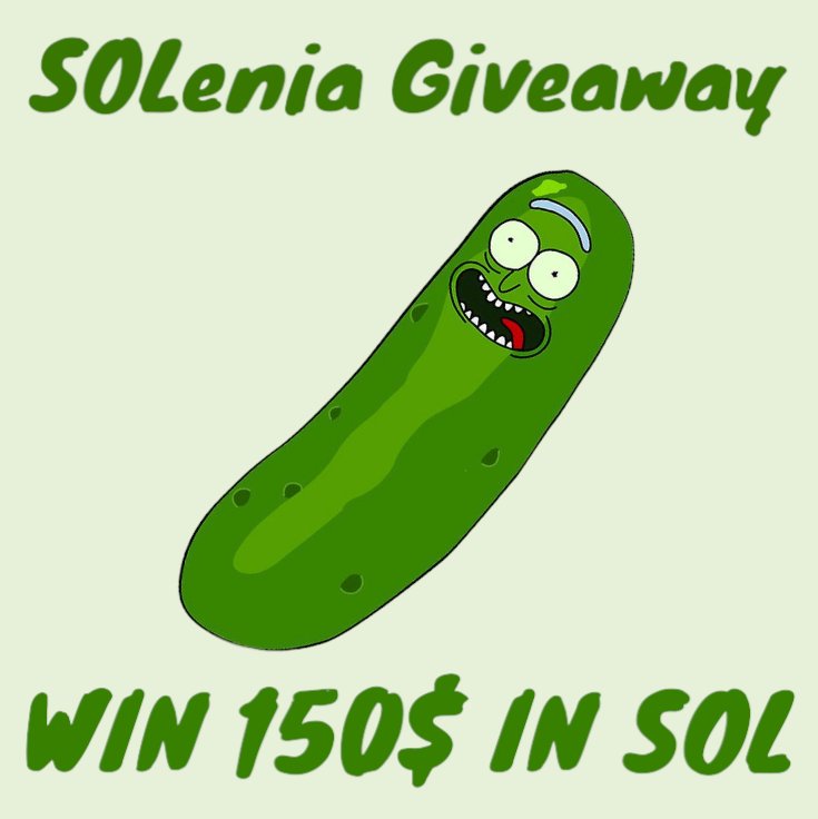 🟢Solana #Giveaway🟢

Win:
🏆150$ in $SOL

To participate:

1️⃣ Follow me 👍
2️⃣ Like this tweet 💚
3️⃣ Retweet it ♻️
4️⃣ Tag 5️⃣ friends
5️⃣ Add your wallet in com 🟢

❗For every 100 RTs and LIKE + $20❗

⏳Time 48 hours

Good luck!🍀
#SOL #Giveaway #giveaways #memecoin #meme #solana