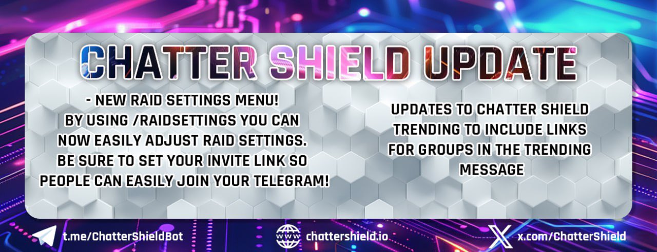Chatter Shield on X: &ldquo;Our bot has gone through a new update! We 