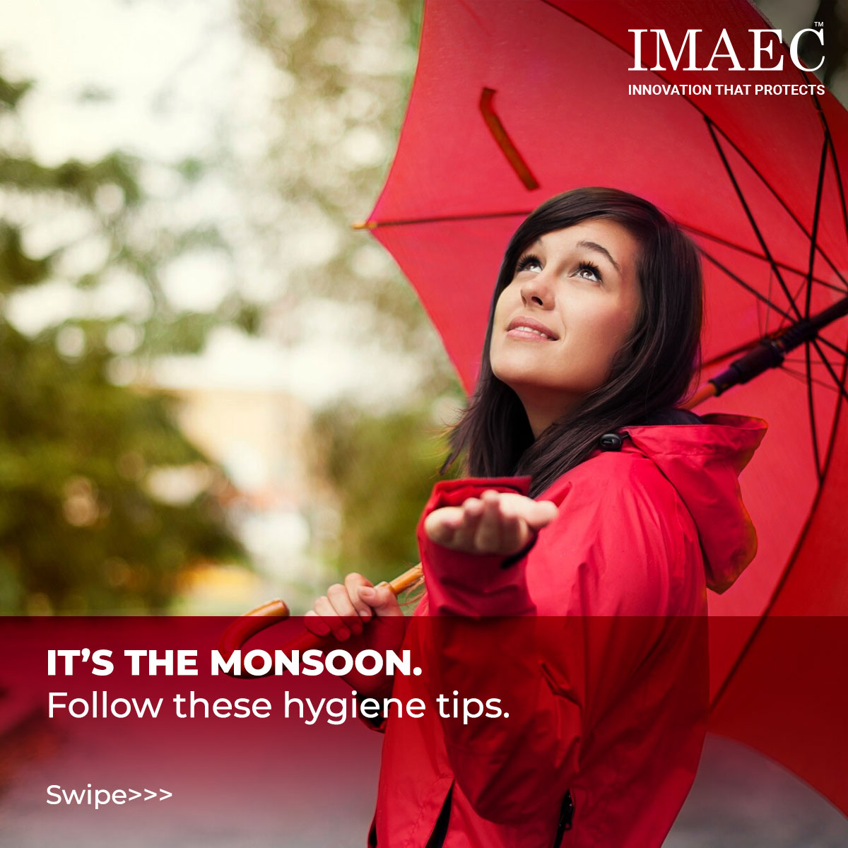 imaecpharma's tweet photo. Monsoons bring cooling rains, but also carry infections. Make sure that you adopt safe practices &amp; stay protected every rainy season! Follow us for more.
#IMAEC #IMAECIndia #IMAECPharma #InnovationThatProtects #Pharma #HomeAndHealthcare #MonsoonTips #MonsoonCare #HygieneTips https://t.co/yHwXWxxJhU