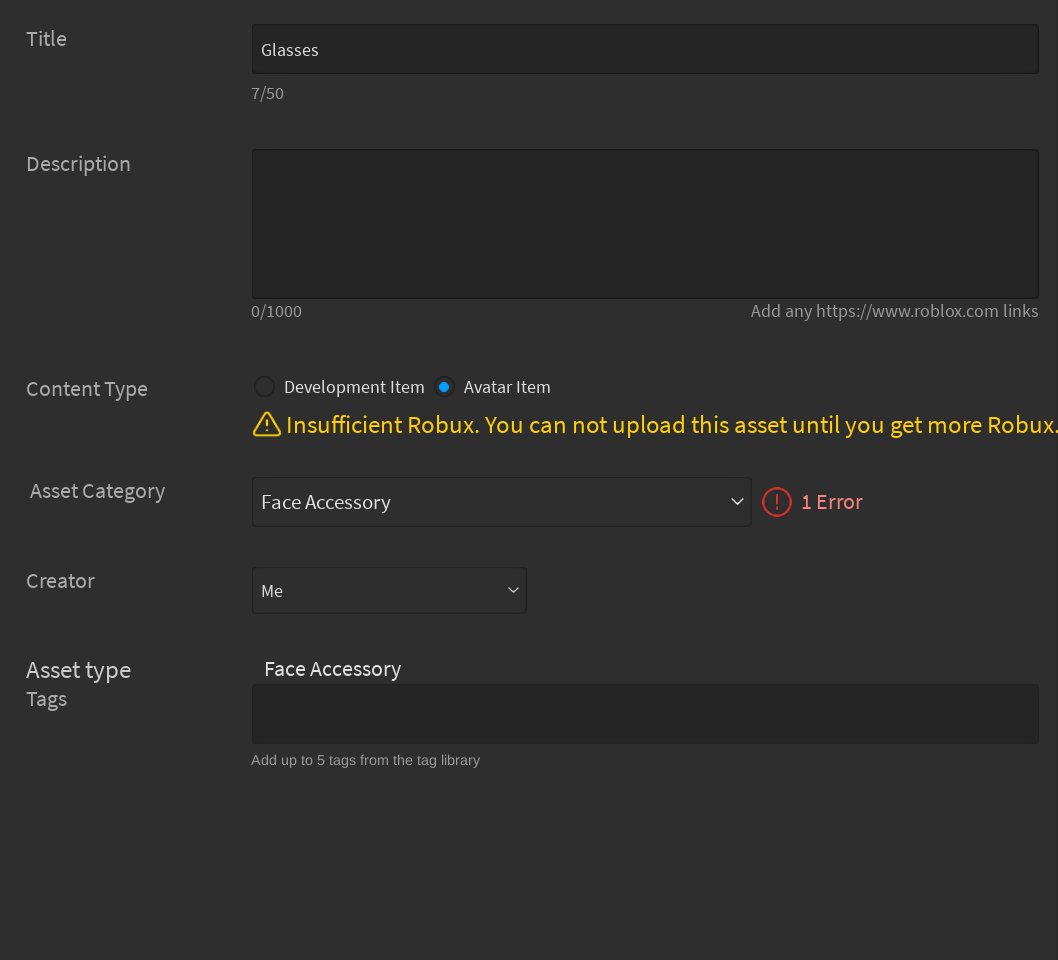 LittleLolitaZ's tweet image. can someone help me, im trying to upload a roblox accessory but it keeps saying this #Robloxhelp #robloxstudio