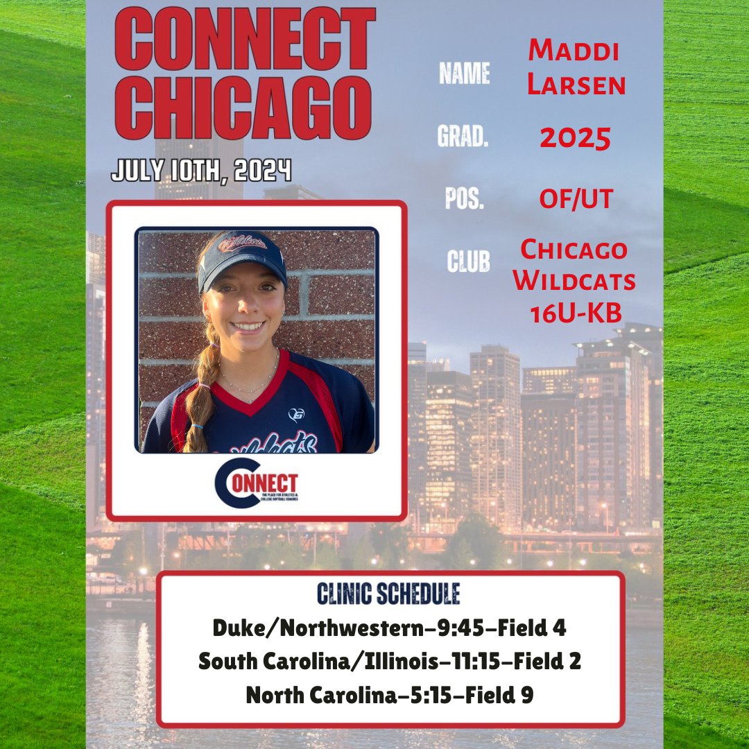 Maddi Larsen #83-Committed (@maddilarsen) on Twitter photo Schedule change due to weather! #CONNECT2024
<a href="/DDSBandEvents/">Diamond Direction</a>
<a href="/sunil_interview/">Coach Sunil Sunder Raj-Player Interviews</a>
<a href="/SUncommitted/">Softball Uncommitted</a>
<a href="/PGFnetwork/">PGF</a>
<a href="/tagupSoftball/">tagup</a>
<a href="/BrenttEads/">Brentt Eads</a>
<a href="/CoastRecruits/">Coast 2 Coast Recruits</a>
<a href="/WildcatsWeil/">Wildcats_Weil</a>
<a href="/KB_Wildcats/">Keith Bauer</a>
<a href="/Jmay7777/">Jeff May</a> Schedule change due to weather! #CONNECT2024
<a href="/DDSBandEvents/">Diamond Direction</a>
<a href="/sunil_interview/">Coach Sunil Sunder Raj-Player Interviews</a>
<a href="/SUncommitted/">Softball Uncommitted</a>
<a href="/PGFnetwork/">PGF</a>
<a href="/tagupSoftball/">tagup</a>
<a href="/BrenttEads/">Brentt Eads</a>
<a href="/CoastRecruits/">Coast 2 Coast Recruits</a>
<a href="/WildcatsWeil/">Wildcats_Weil</a>
<a href="/KB_Wildcats/">Keith Bauer</a>
<a href="/Jmay7777/">Jeff May</a>