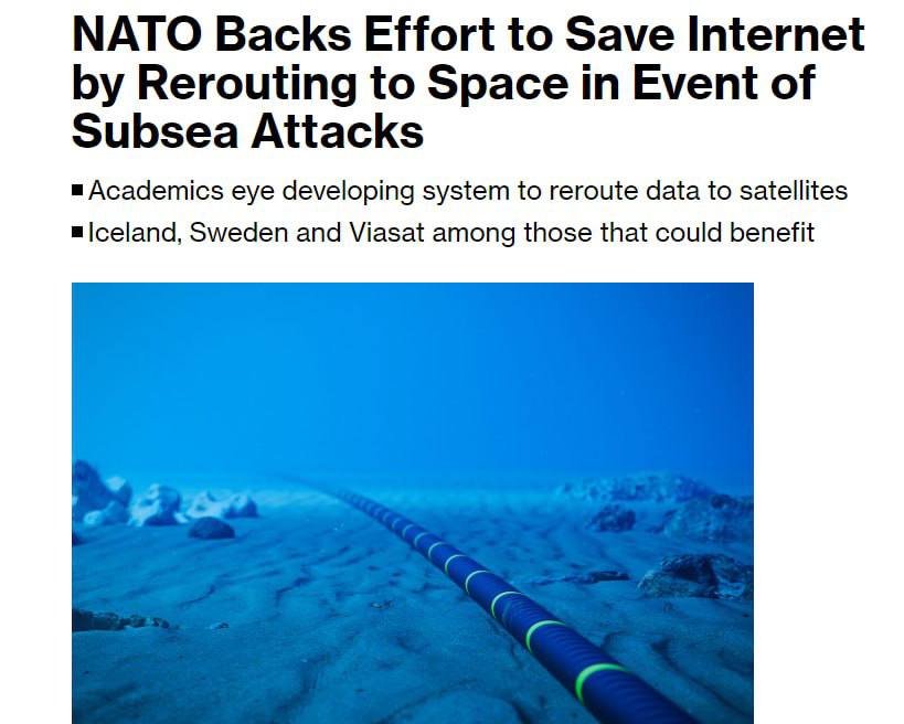 S p r i n t e r F a m i l y on X: "NATO fears attacks on undersea internet  cables The alliance approved a $433,000 grant for the project,